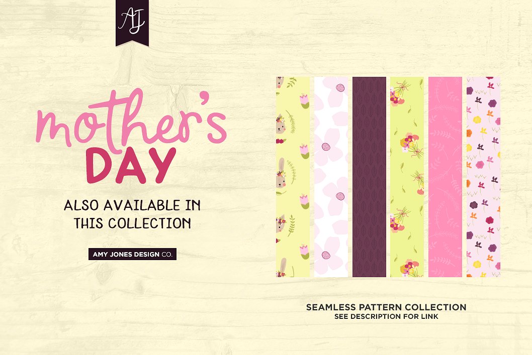 25款手绘母亲节&春季设计素材下载[ai,png]插图(7)