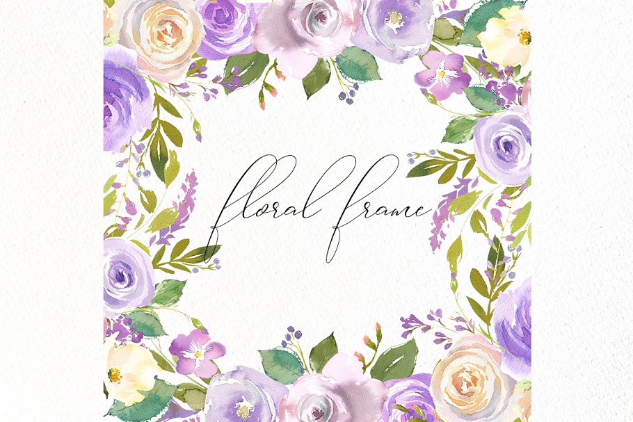 水彩花卉设计素材合集（剪贴画、纹理、纸张等） Bouquets de Mariee Watercolor Set插图(8)