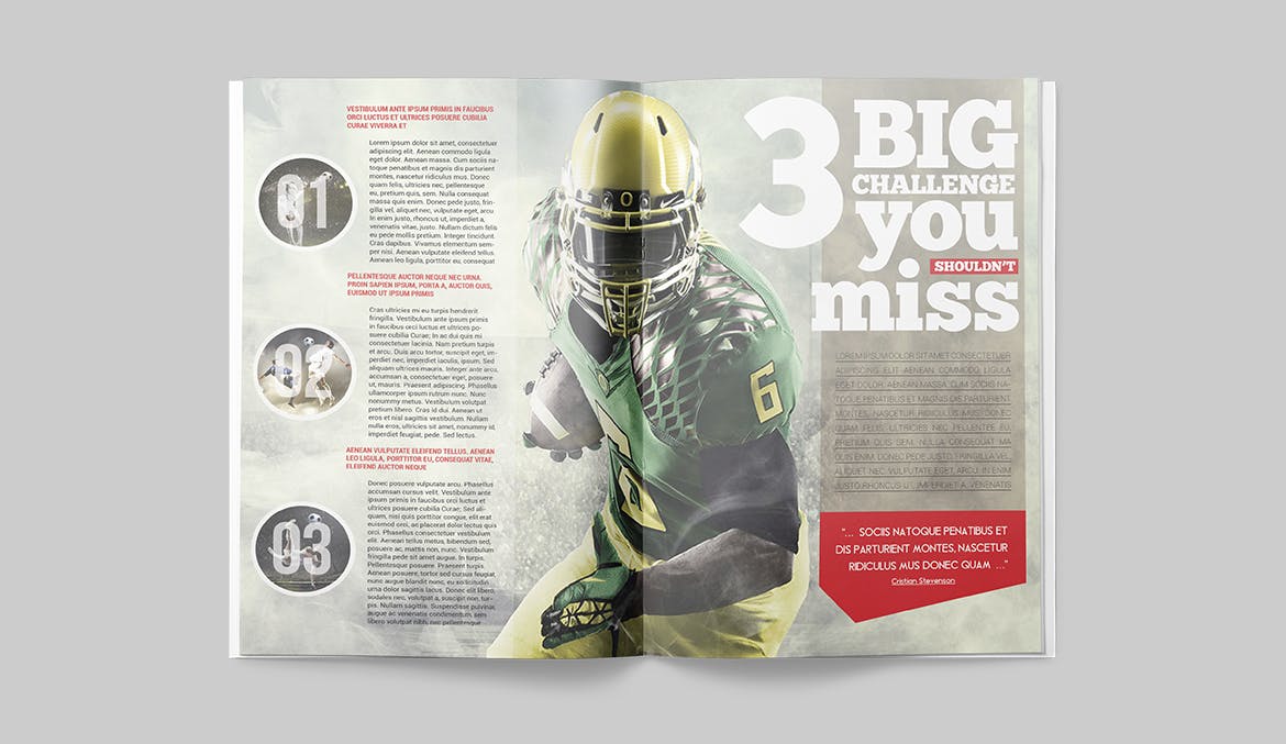 体育赛事素材库精选杂志排版设计模板 Magazine Template插图(5)