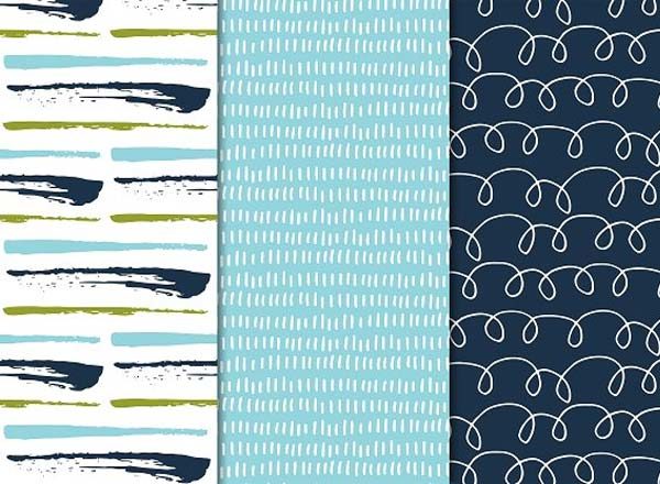 国外流行手绘儿童无缝图案插图(7)