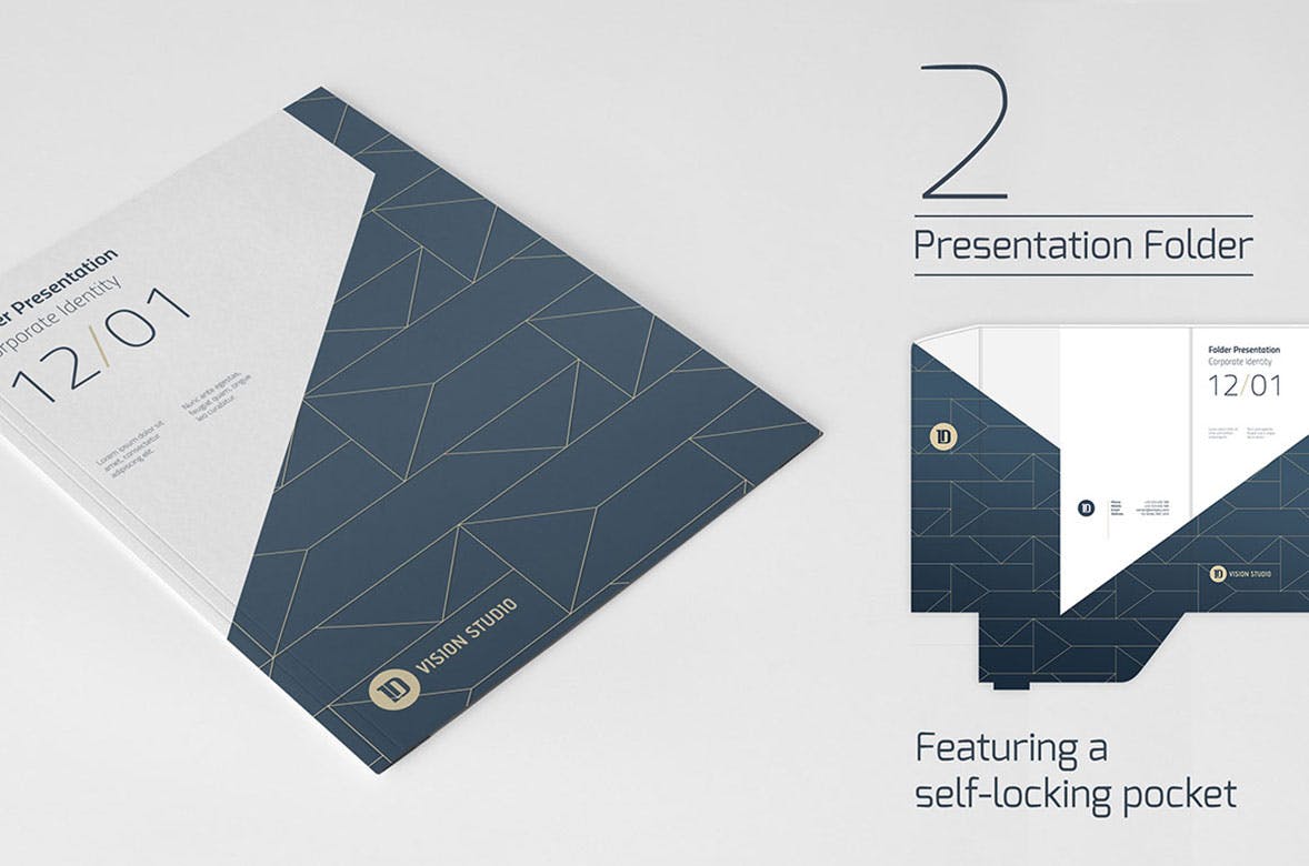 时尚高端简约多用途的企业形象VI设计模板（AI，EPS，INDD，PSD）插图(2)