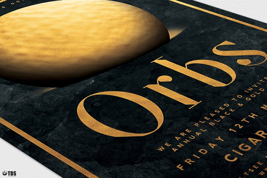 极简主义黑金风格传单PSD模板v10 Minimal Black Gold Flyer PSD V10插图(5)