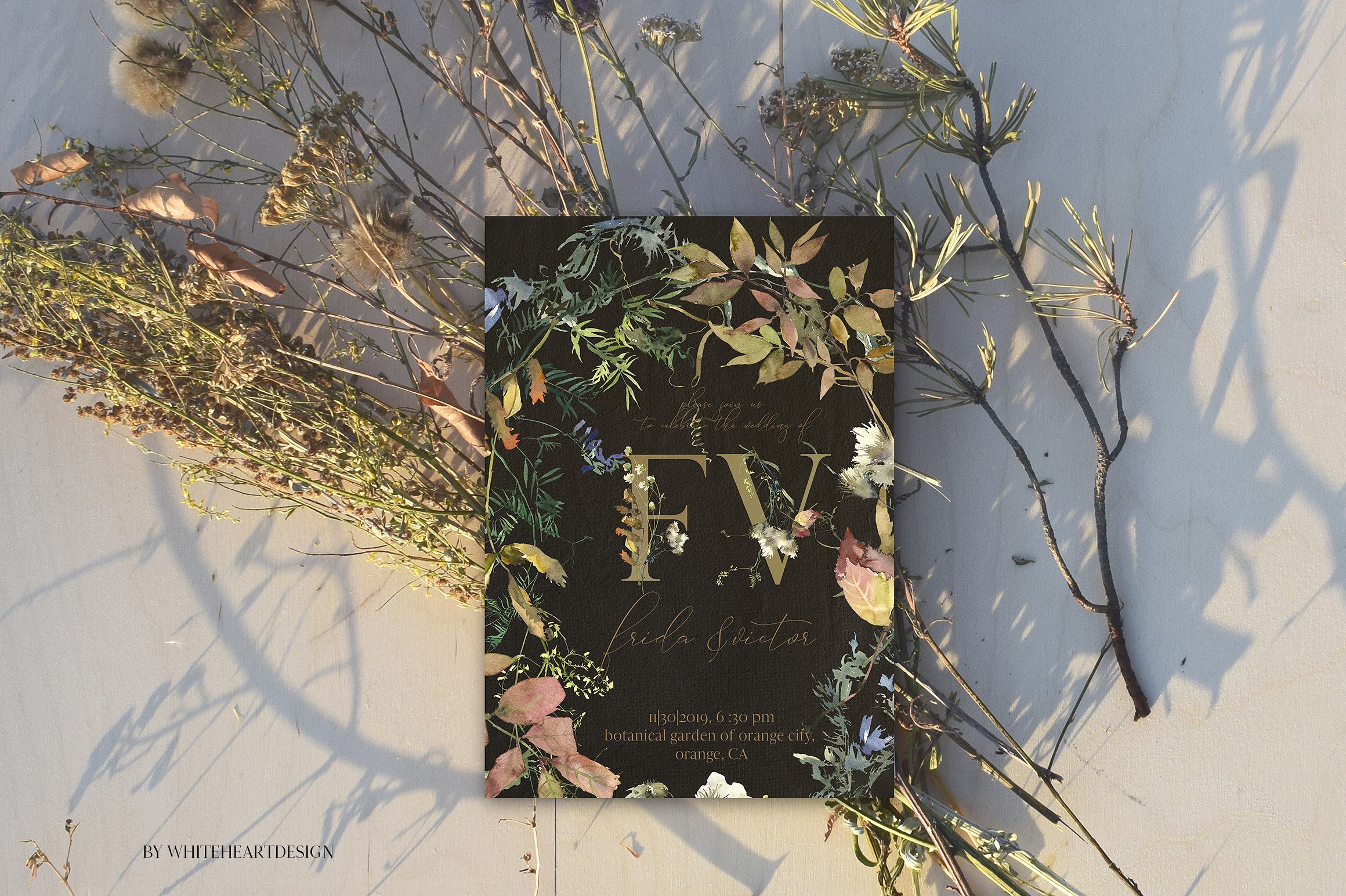 辛辣植物&花卉水彩剪贴画 Spicy Fall Watercolor Leaves Clipart插图(4)