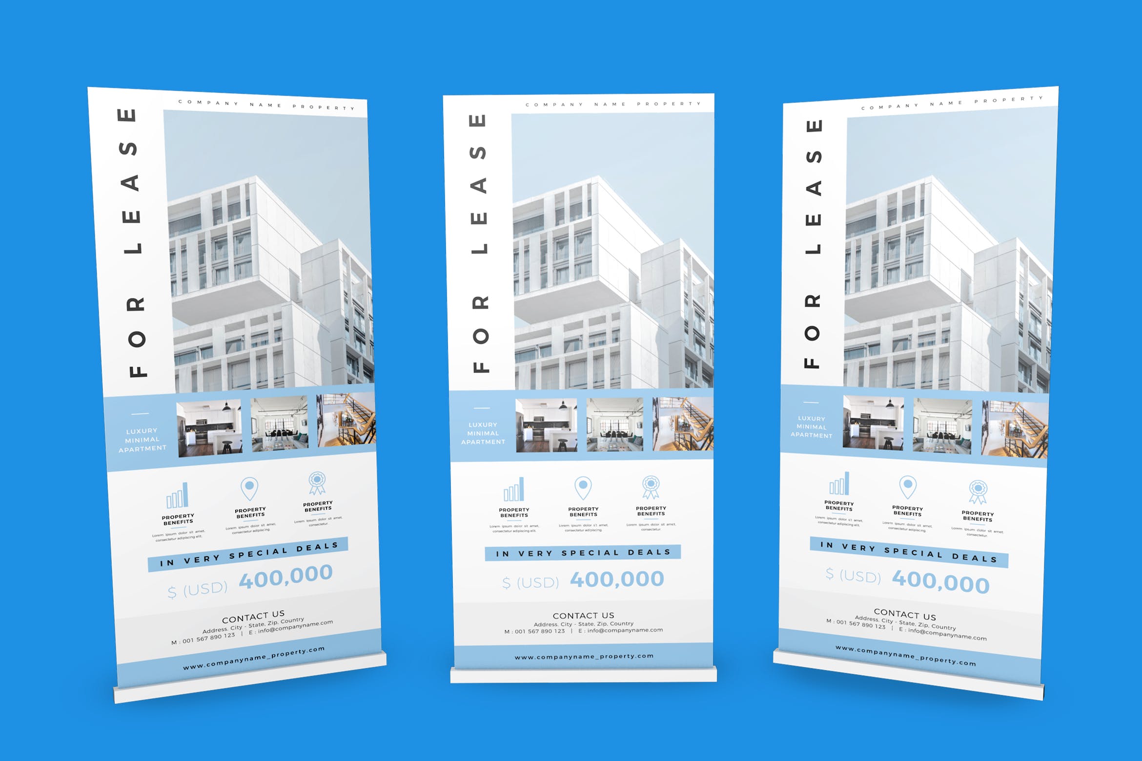 易拉宝商业广告Banner设计模板素材 Roll Banner Properties插图