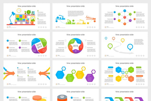 数据类信息图表通用幻灯片演示模板合集 Nine – Multipurpose PowerPoint Template插图(6)