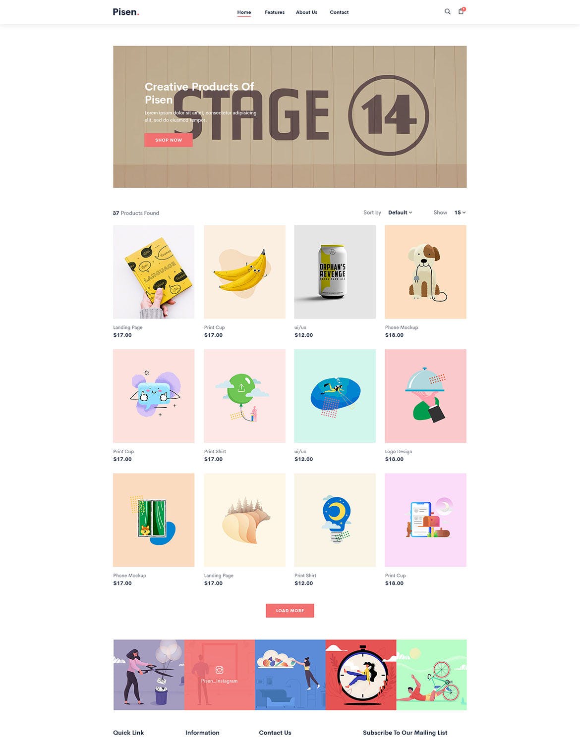 极简多图博客设计PSD模板 Pisen | Minimalist Blog PSD Template插图(12)