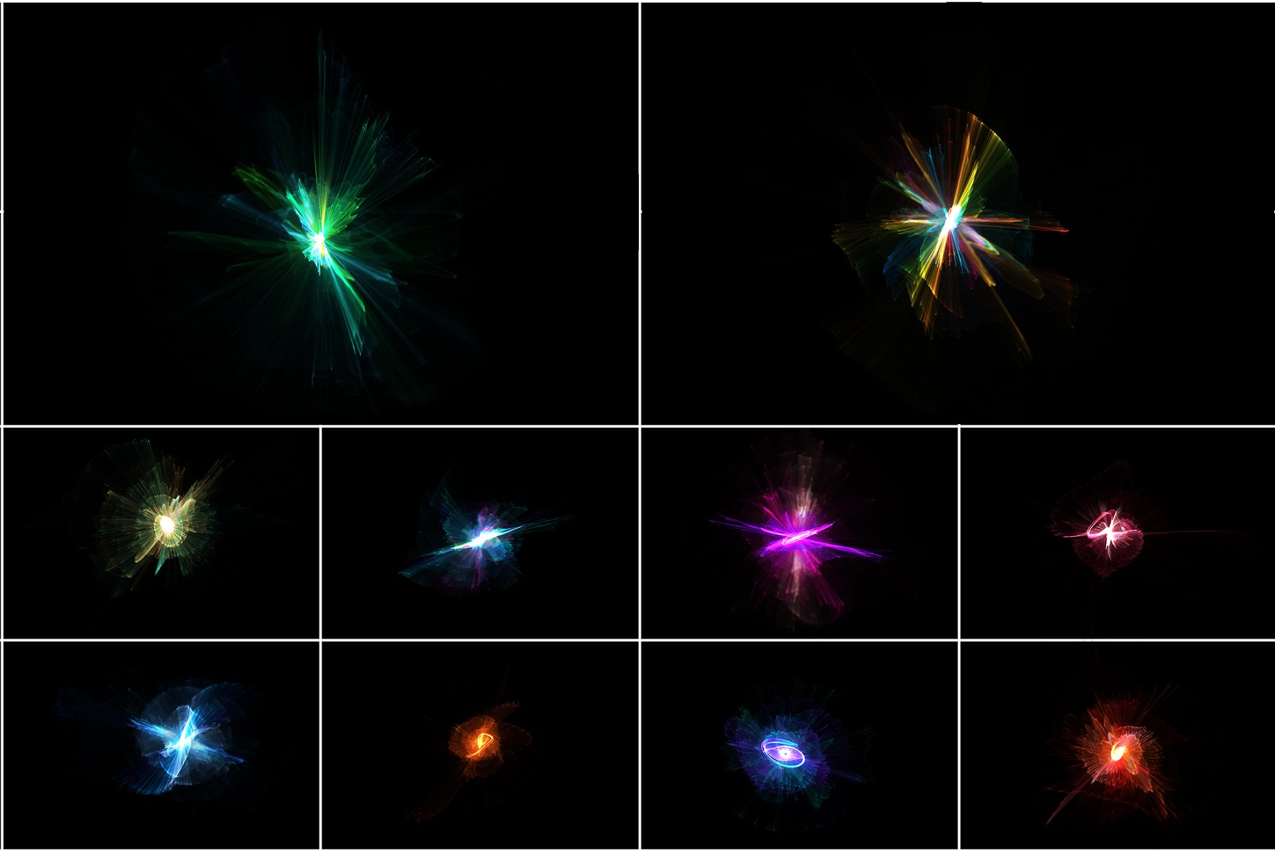 8K高分辨率色彩爆炸叠层背景 8K Color Explosions Overlays插图(2)