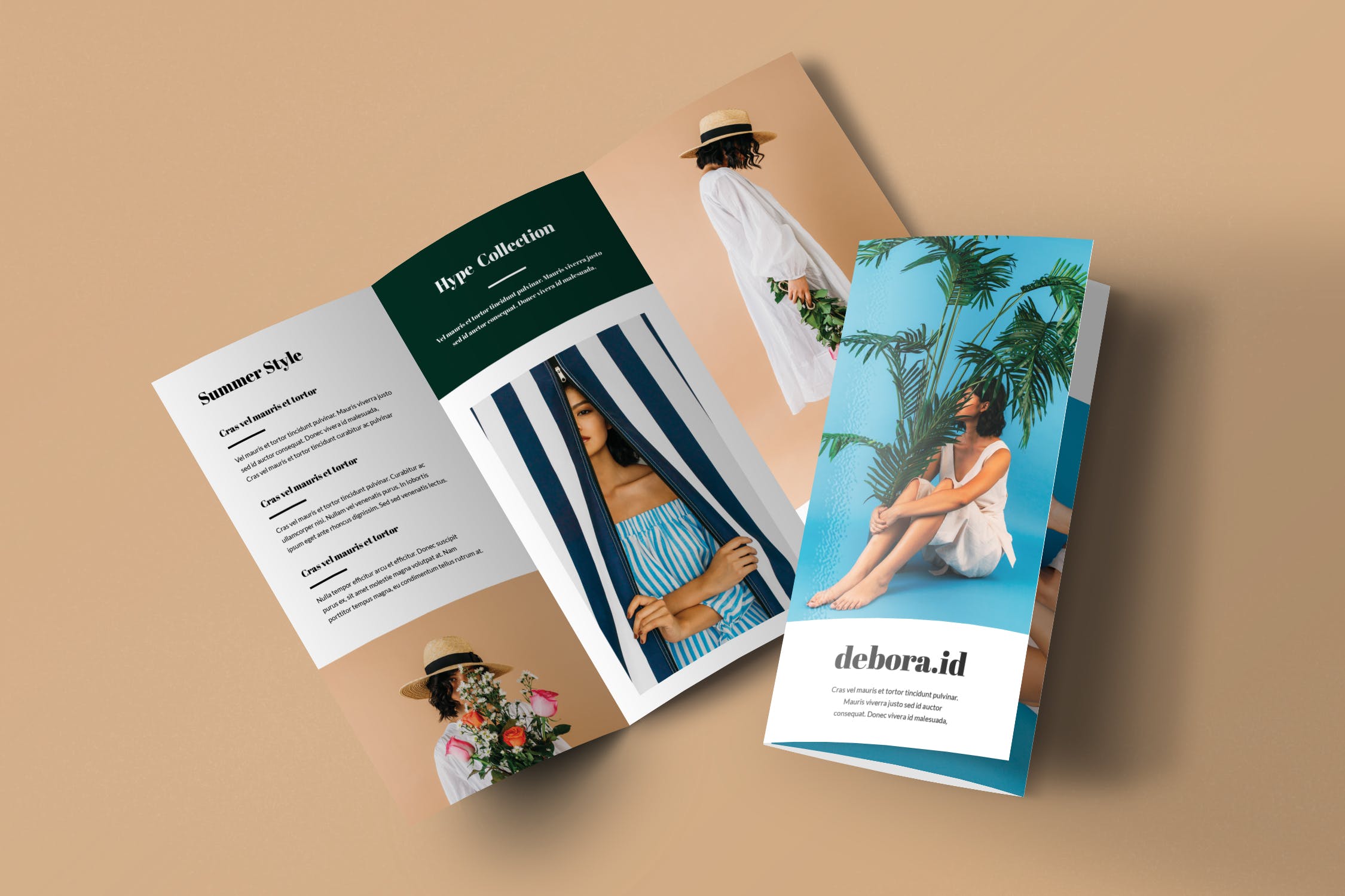 三折页时尚策划公司宣传单设计模板插图(1)