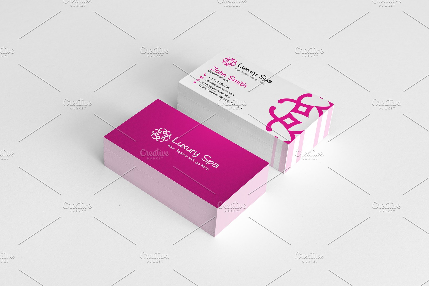 轻奢SPA品牌VI宣传物料模板 Luxury Spa Stationery Set插图(3)