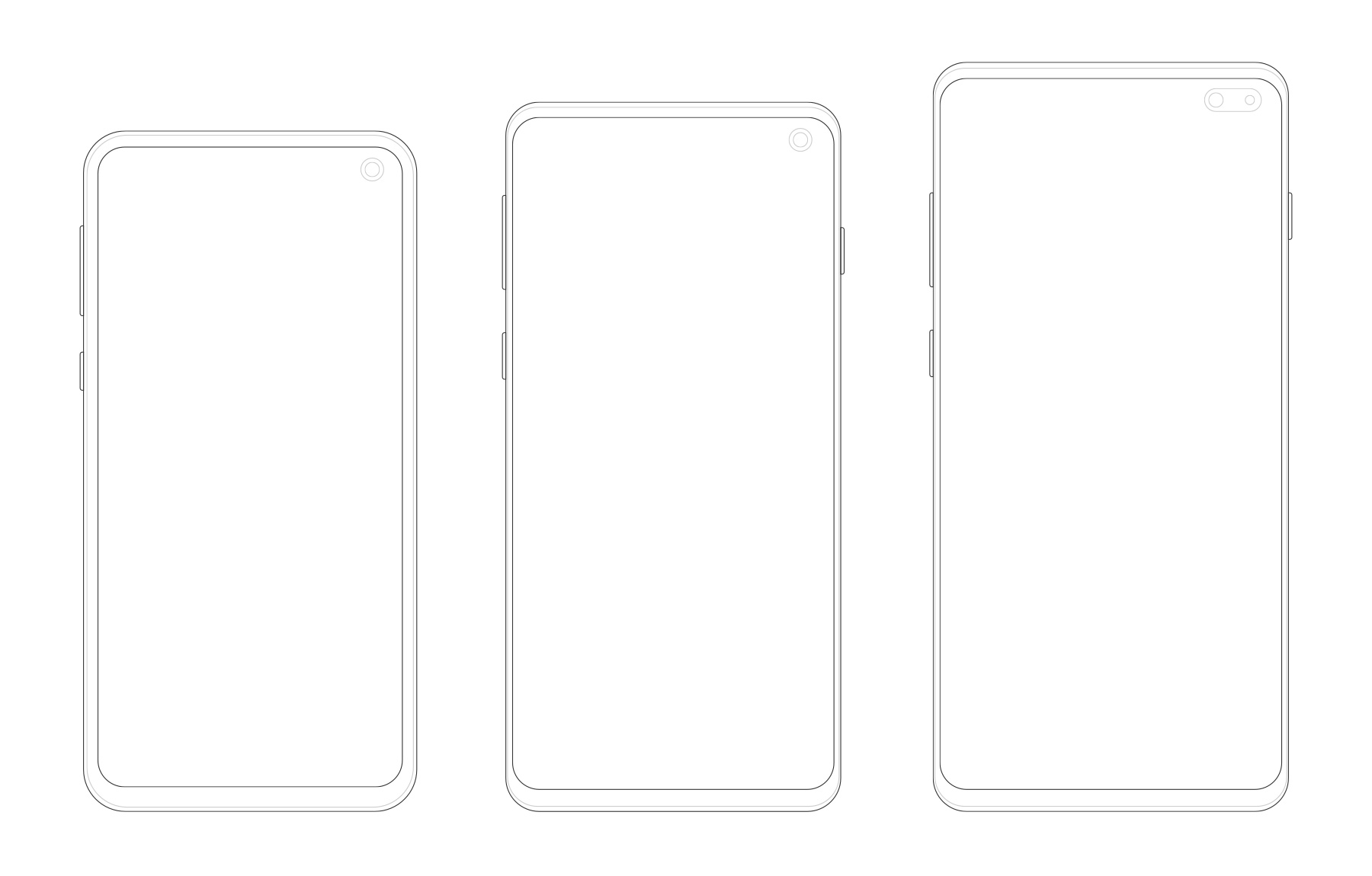 三星 Galaxy S10 线框模型