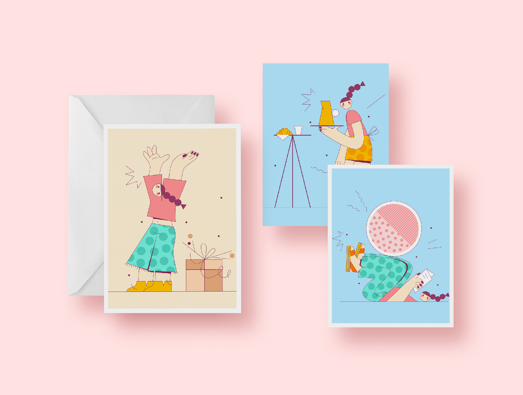 素材库下午茶：10个明亮多彩有趣的人物插画V2插图(1)