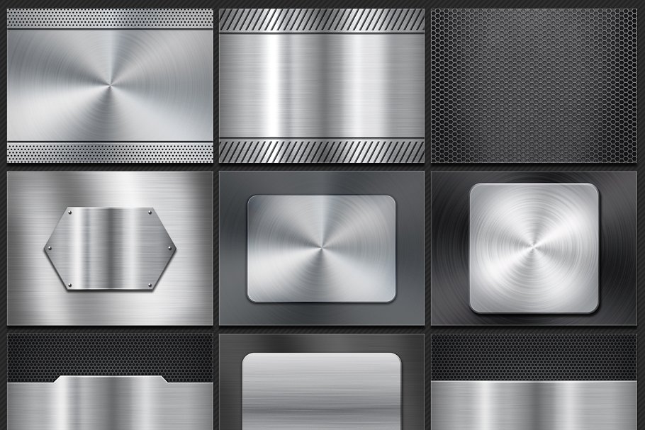 哑光拉丝金属背景 Metal Background插图(2)
