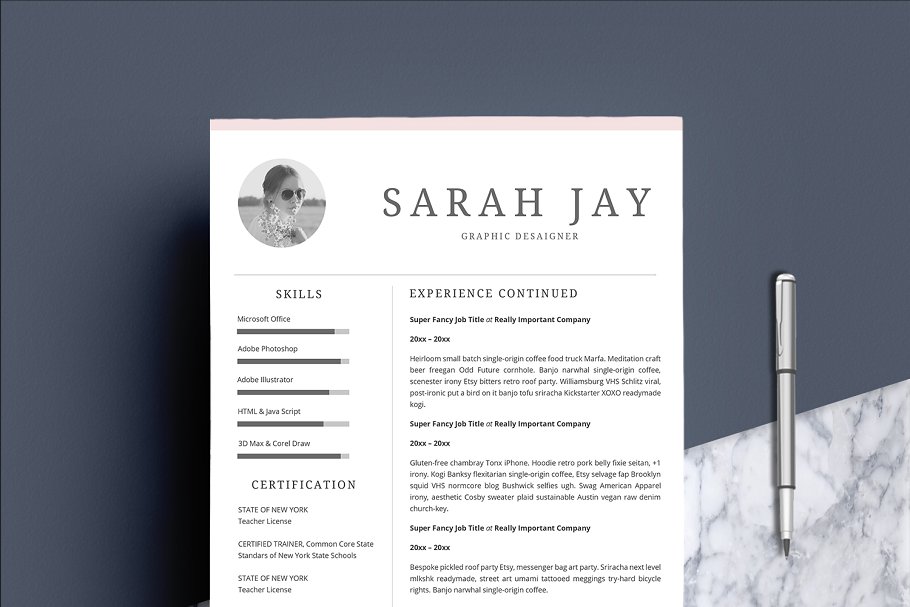 现代简约实用简历模板 Resume Template 4 pages | Clean插图(2)