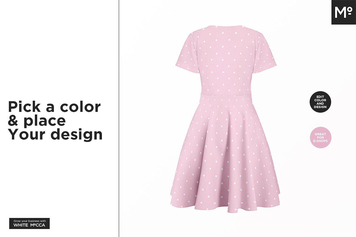 连衣裙女装样机展示模型mockups插图(4)