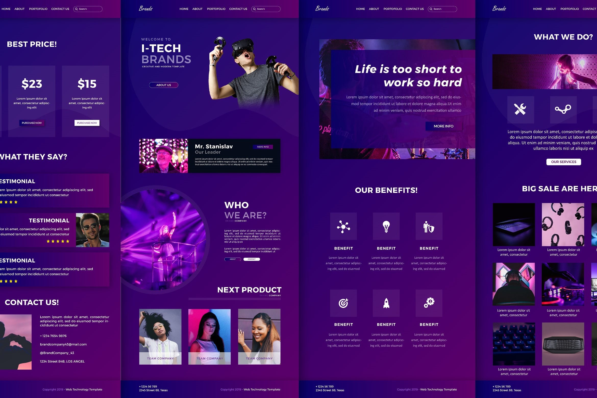 高端科技技术公司官网设计素材库精选模板 Technology | Web Template插图