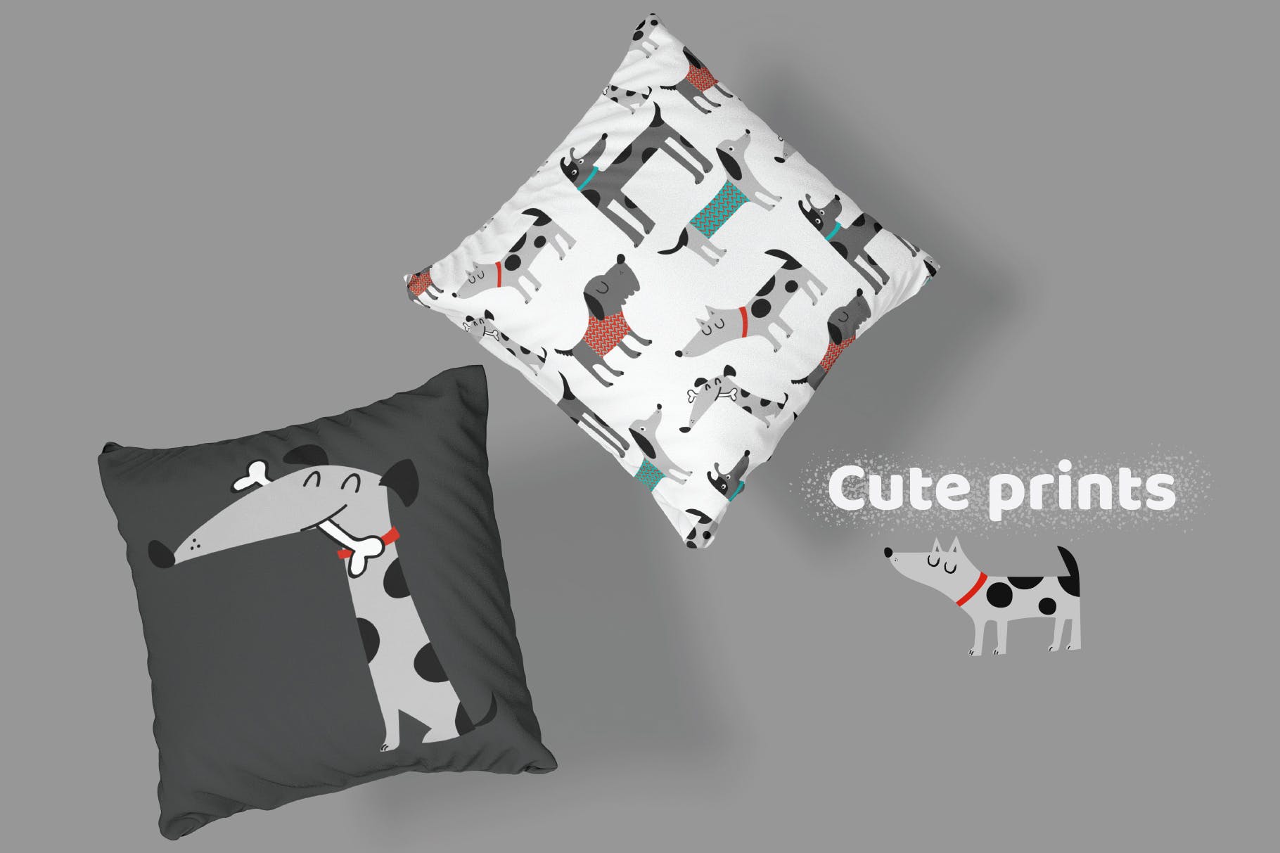 可爱卡通动物手绘图案背景素材库精选 Dogs Friends插图(4)