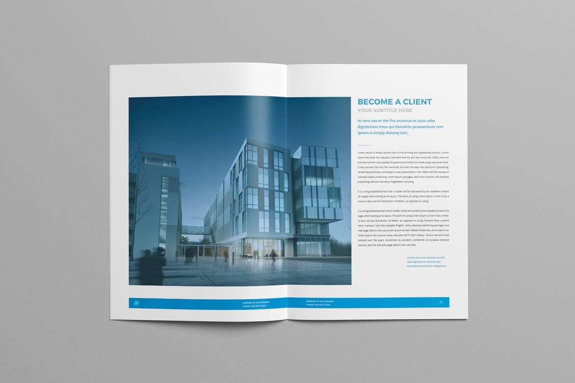 时尚简洁高端多用途的企业形象画册手册楼书杂志设计模板（indd）插图(6)