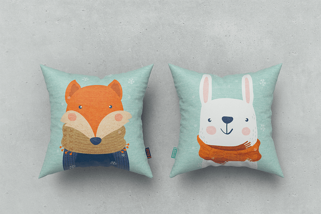 方形枕头靠枕印花设计样机 Square Pillow MockUp插图(6)