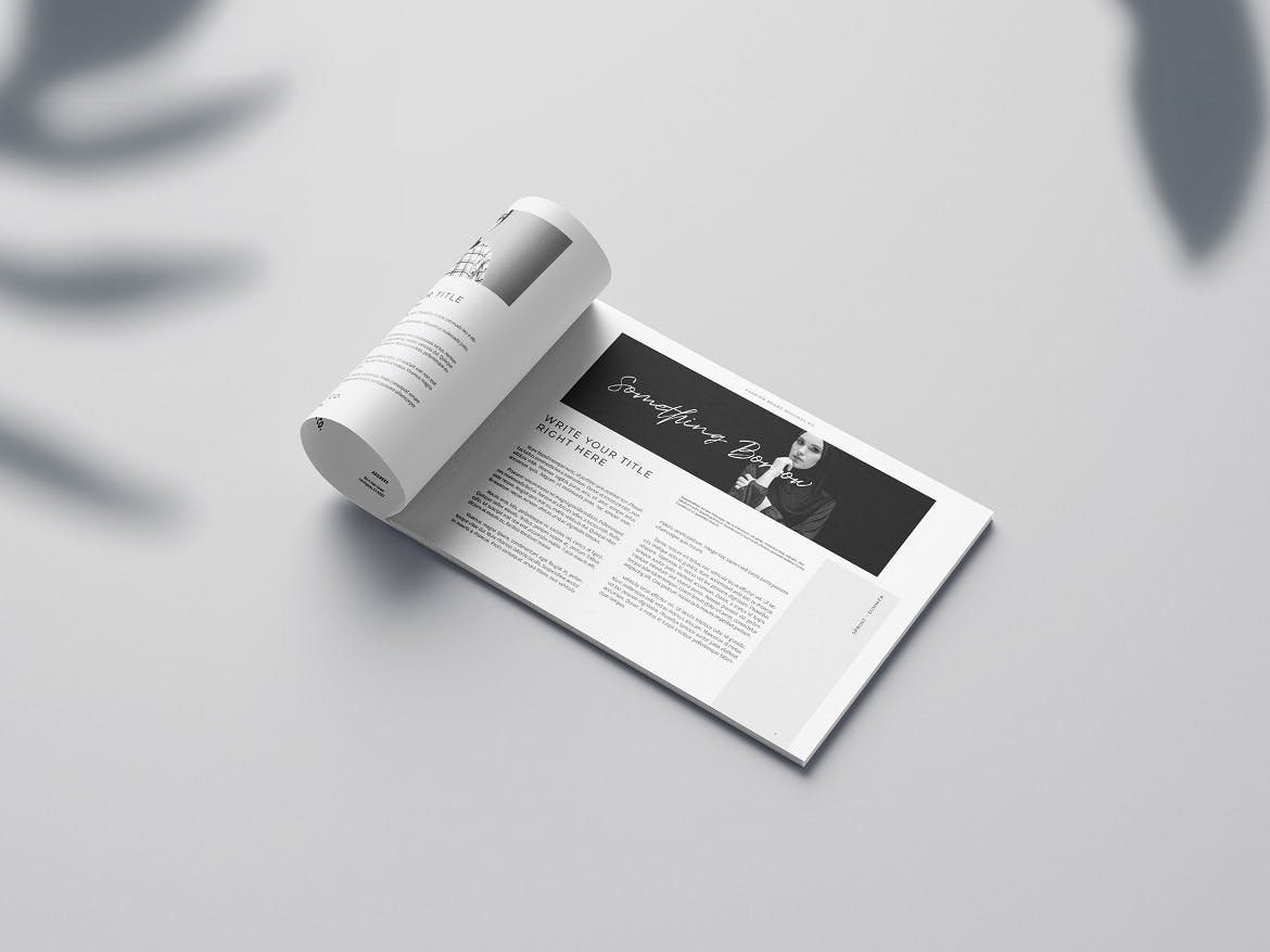 现代简约设计风格横版产品手册/画册设计模板 Lookbook Landscape插图(4)