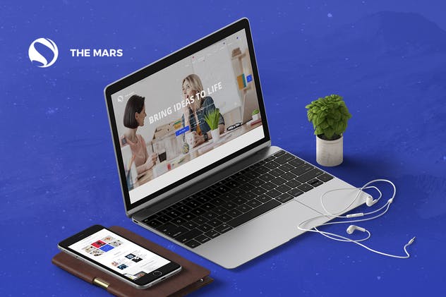 多行业适用企业官网设计PSD模板 The Mars – Multipurpose Creative Template插图(1)