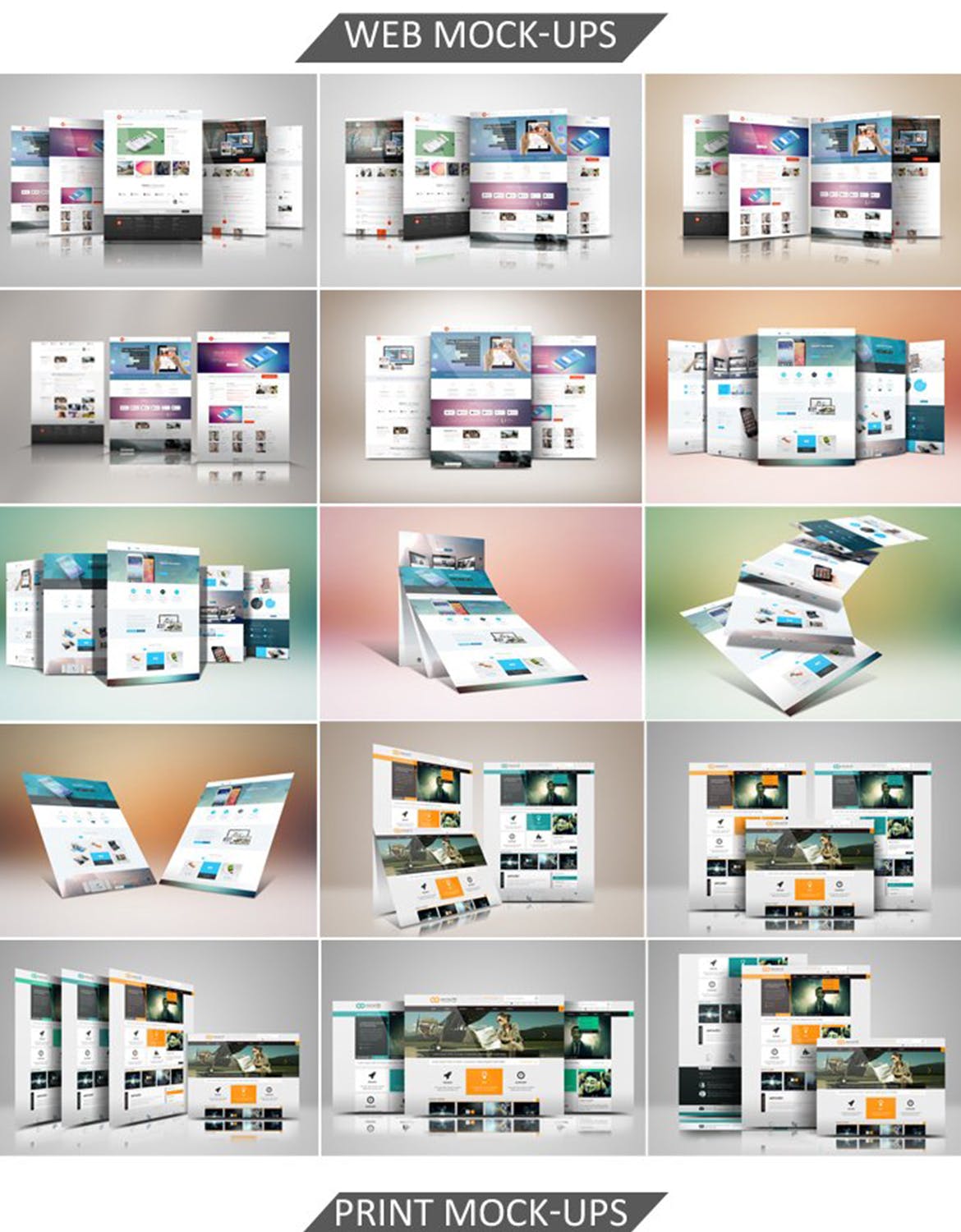 多种类型的高品质的专业VI设计UI设计素材库精选样机展示模型mockups集合插图(1)