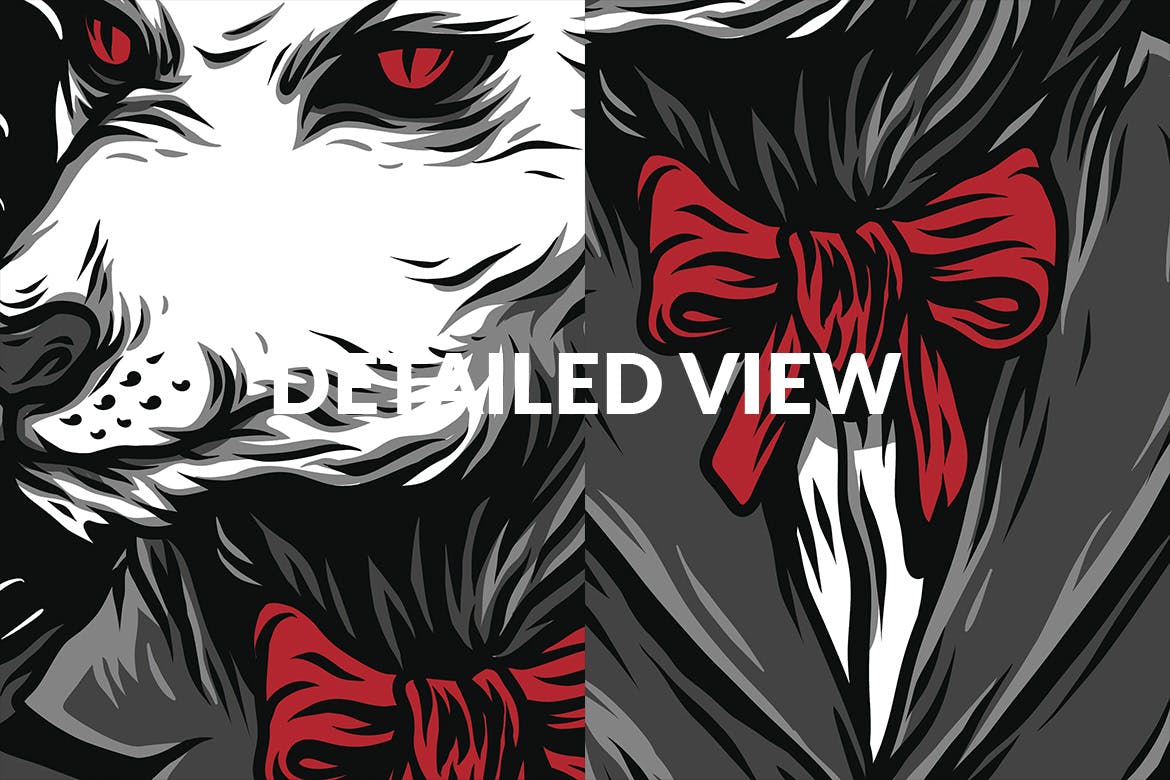 精神病野兽潮牌T恤印花图案素材库精选设计素材 Psycho Beast插图(4)