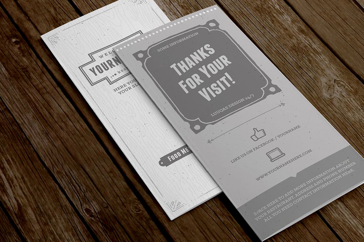 经典餐厅食品菜单设计模板 Classy Food Menu 4 Illustrator Template插图