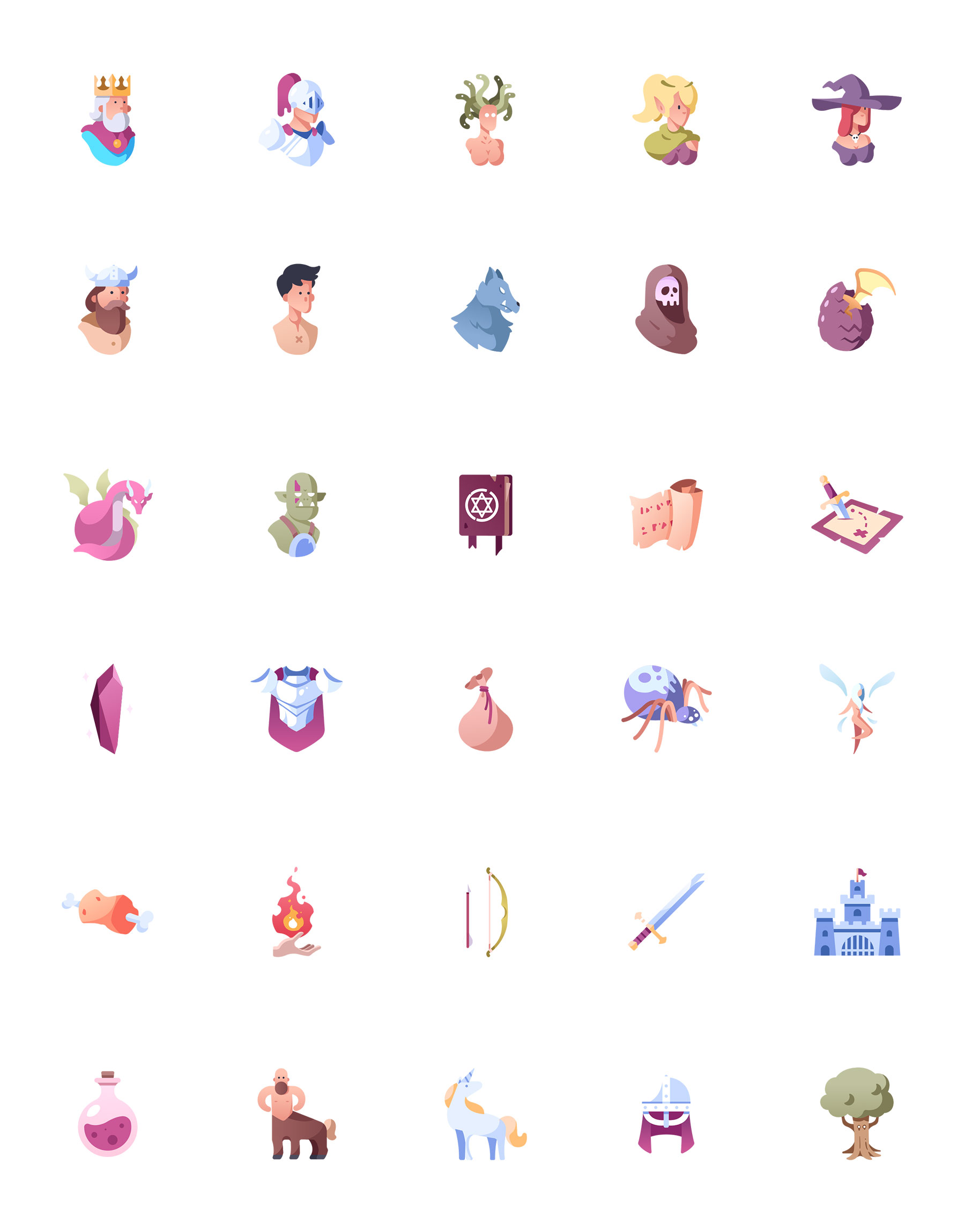 30 枚魔幻角色扮演游戏图标