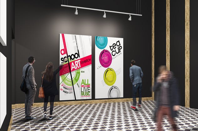 海报油画艺术品展览样机Vol.7 Exhibition Mockup [vol 7]插图(4)