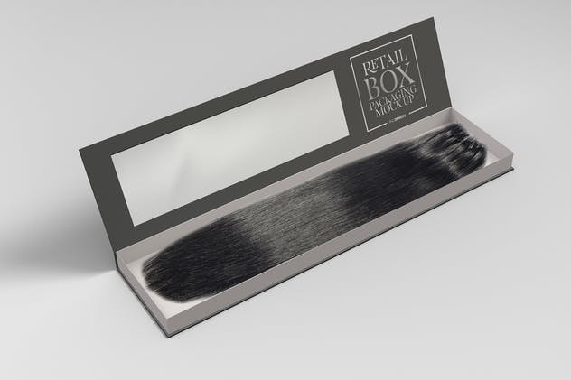 高端矩形可折叠礼品盒包装样机 Rectangle Collapsible Box Packaging Mockup插图(4)