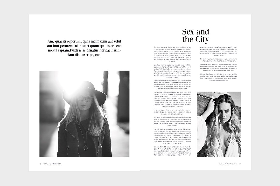 OhLaLa Magazine Template一套概念的极简主义多用途杂志模板下载[indd]插图(5)