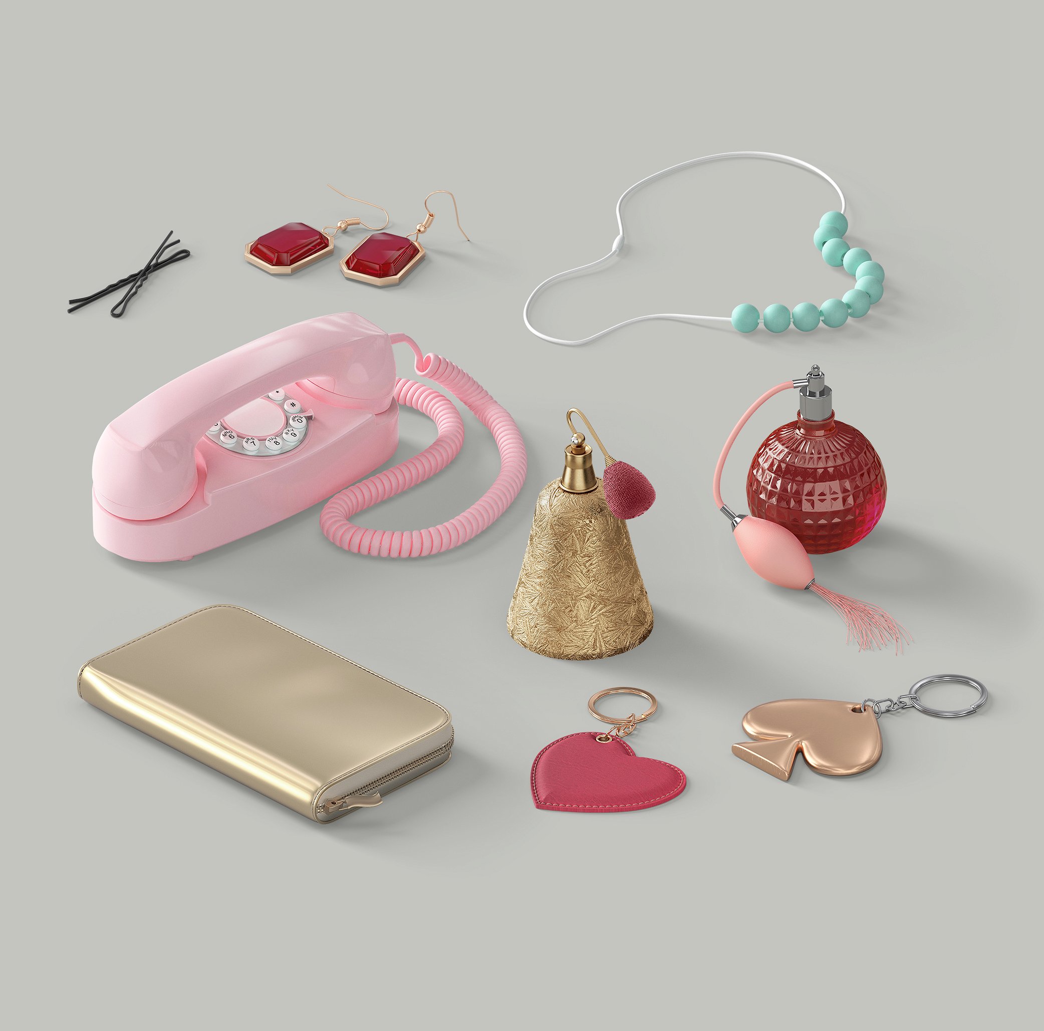 8.3GB超容量女性小物样机素材 Girly Stationery Mockup Creator（高清实物元素+场景样机）插图(25)