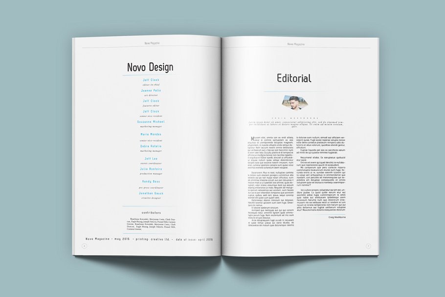 A4&美国信纸规格杂志通用模板 Novo Modern Magazine插图(1)