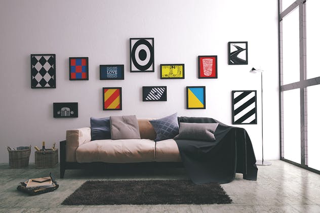 画廊艺术作品画框样机模板Vol.1 Picture Art Mockup [Vol 1]插图(3)