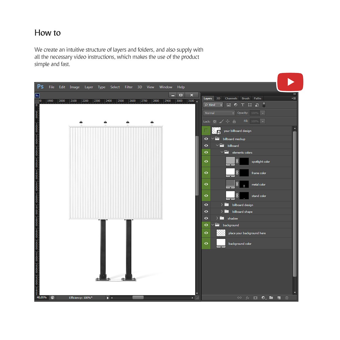 户外广告牌动态展示样机下载 Billboard Animated Mockup [psd,mp4]插图(4)