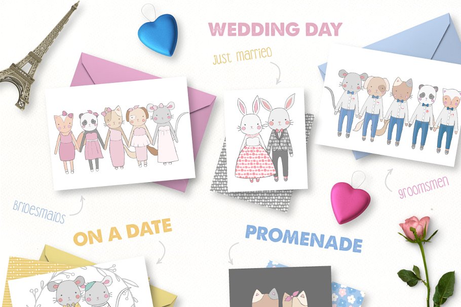 可爱卡通动物水彩插画合集 Love Story Collection Creator Pro插图(2)