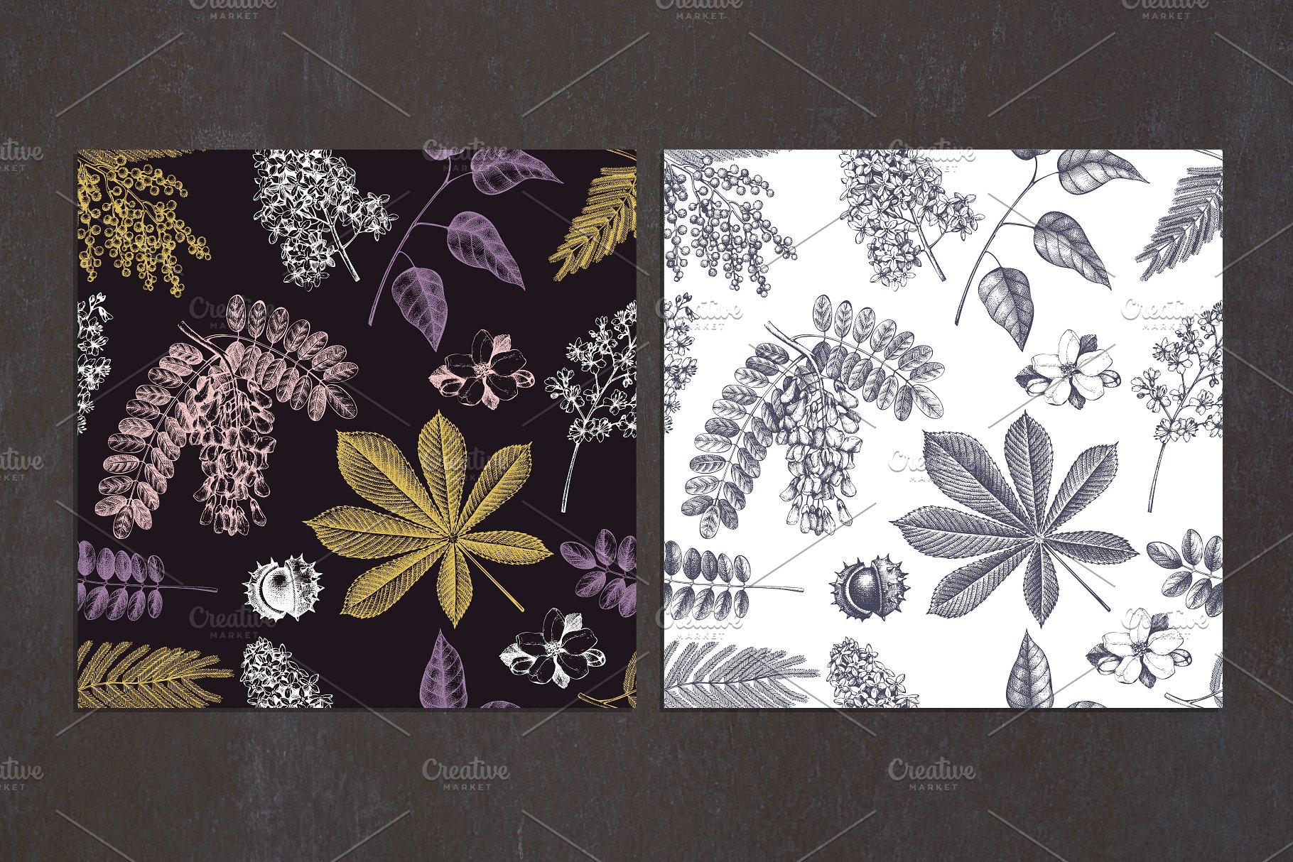 春季树木矢量插画素材 Vector Spring Trees Collection插图(7)