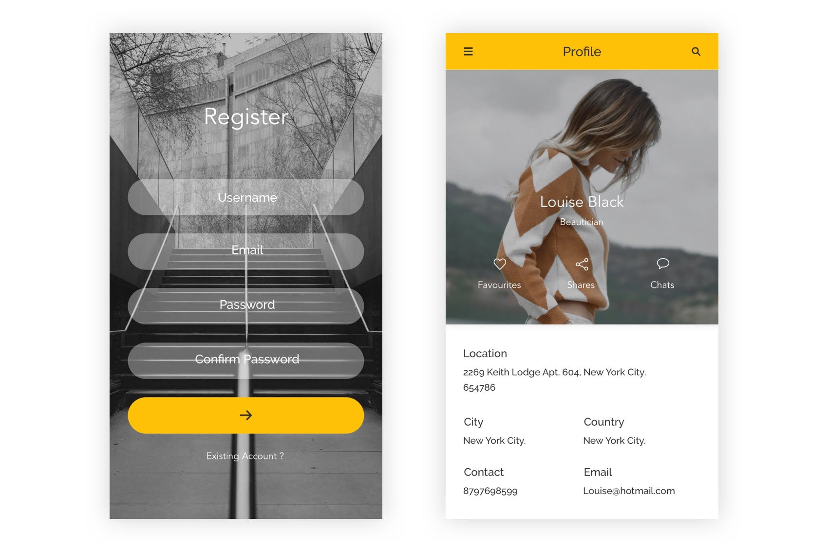 目录列表&黄页APP应用UI设计素材库精选套件 Directory – Listing Mobile App – Adobe Illustrator插图(2)