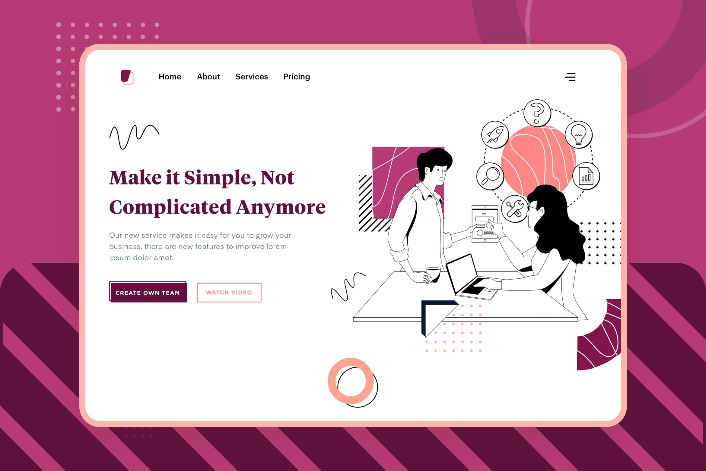 项目进程主题网站设计矢量插画设计素材 Liner – Work Process插图