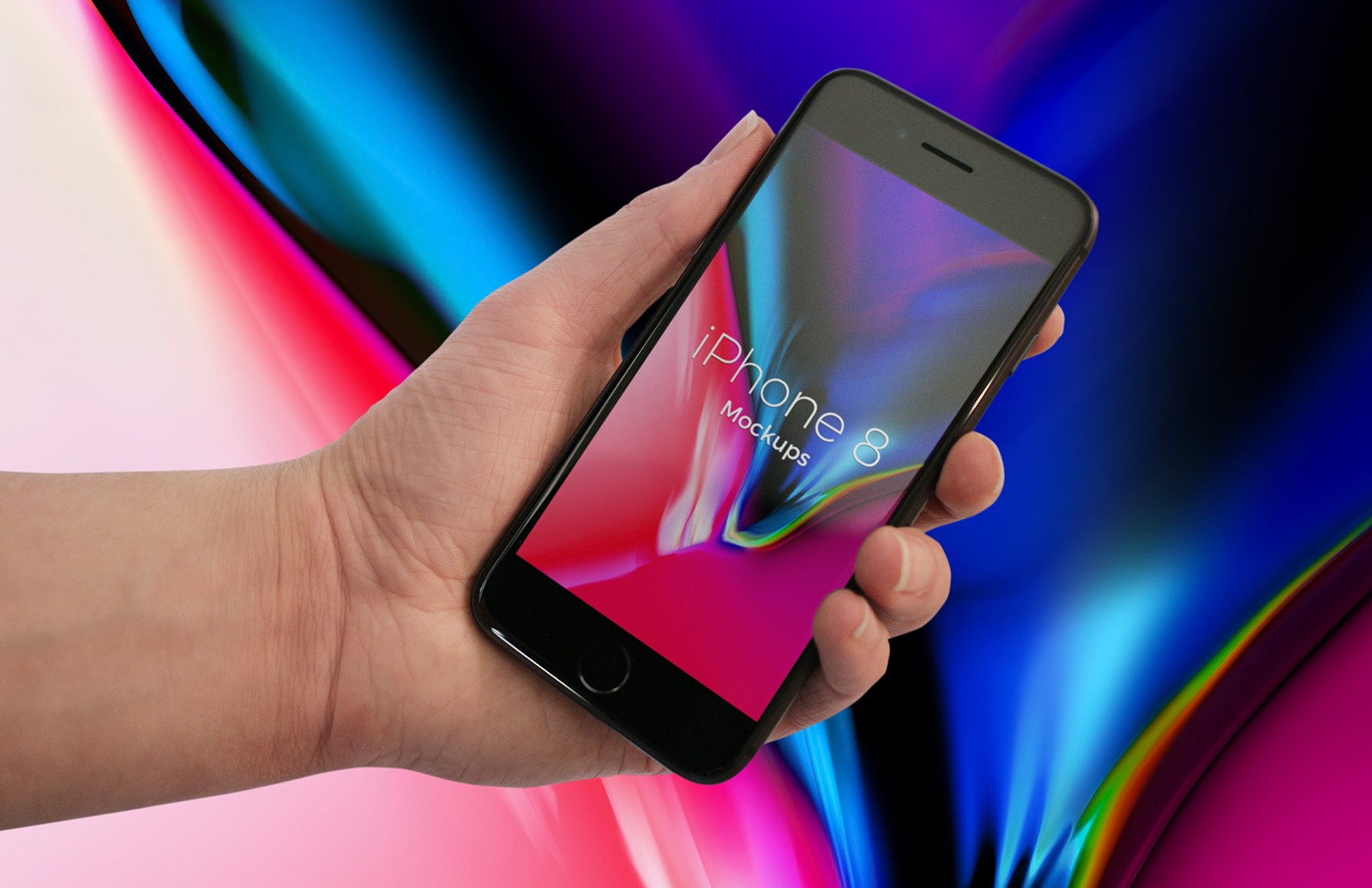 手持 iPhone 8 样机模板 iPhone 8 In Hand Mockups (PSD)插图(8)