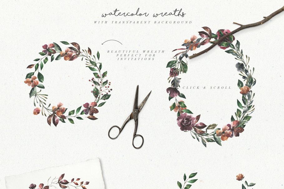 女性水彩花卉插画设计套装 Her Flowers Pro插图(3)