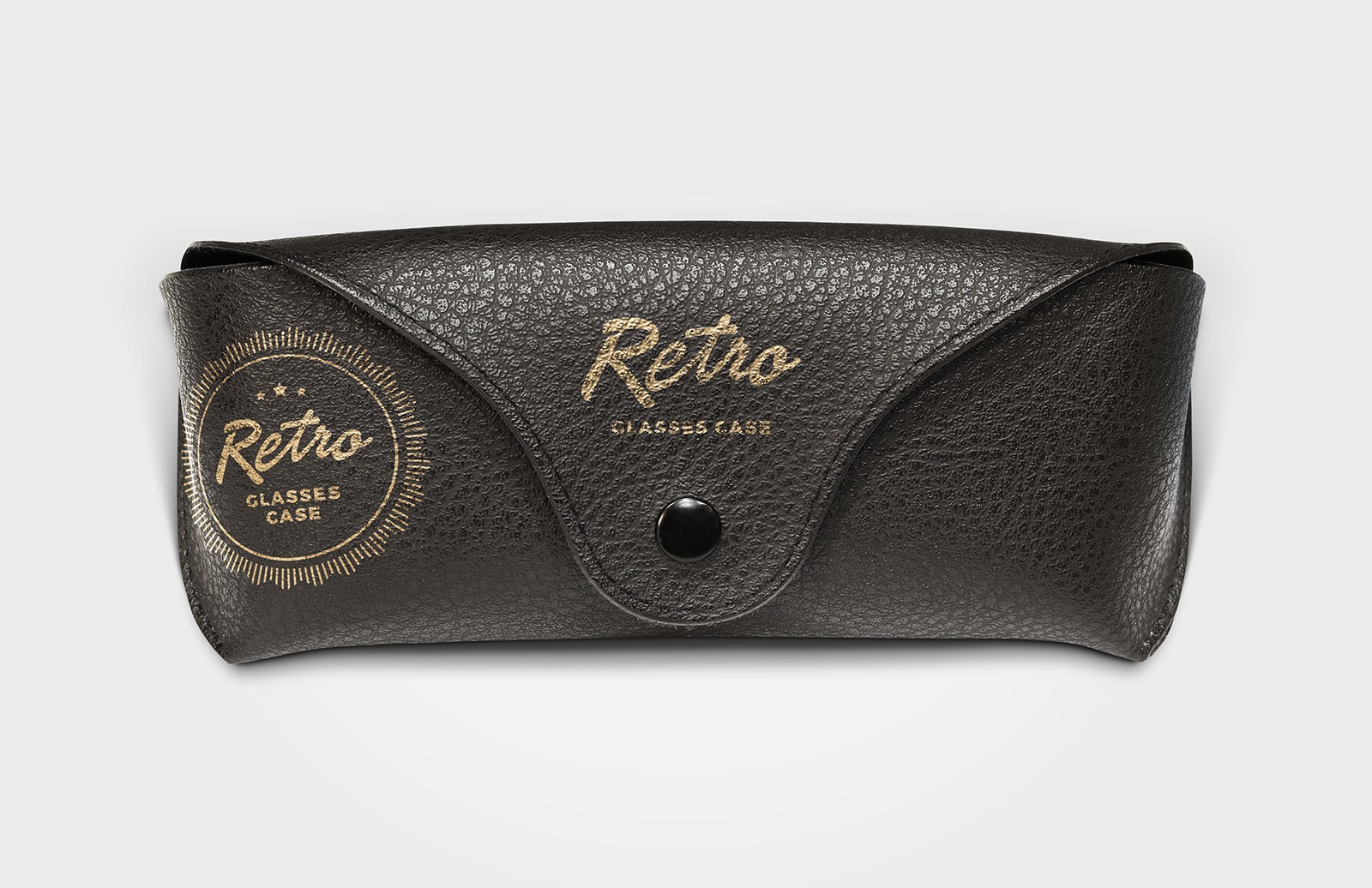 复古眼镜皮盒样机 Retro Glasses Case Mockup for Photoshop插图(1)