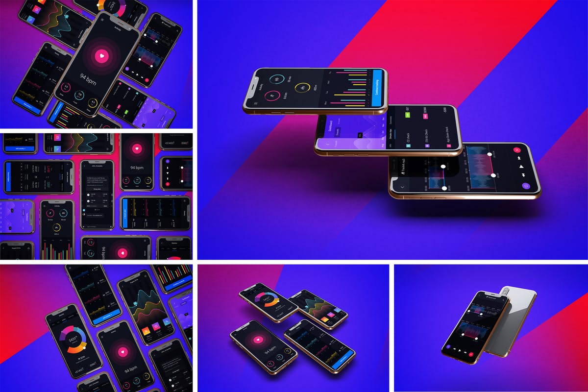 iPhone Xs手机应用UI设计展示样机模板 iPhone XS V.1插图