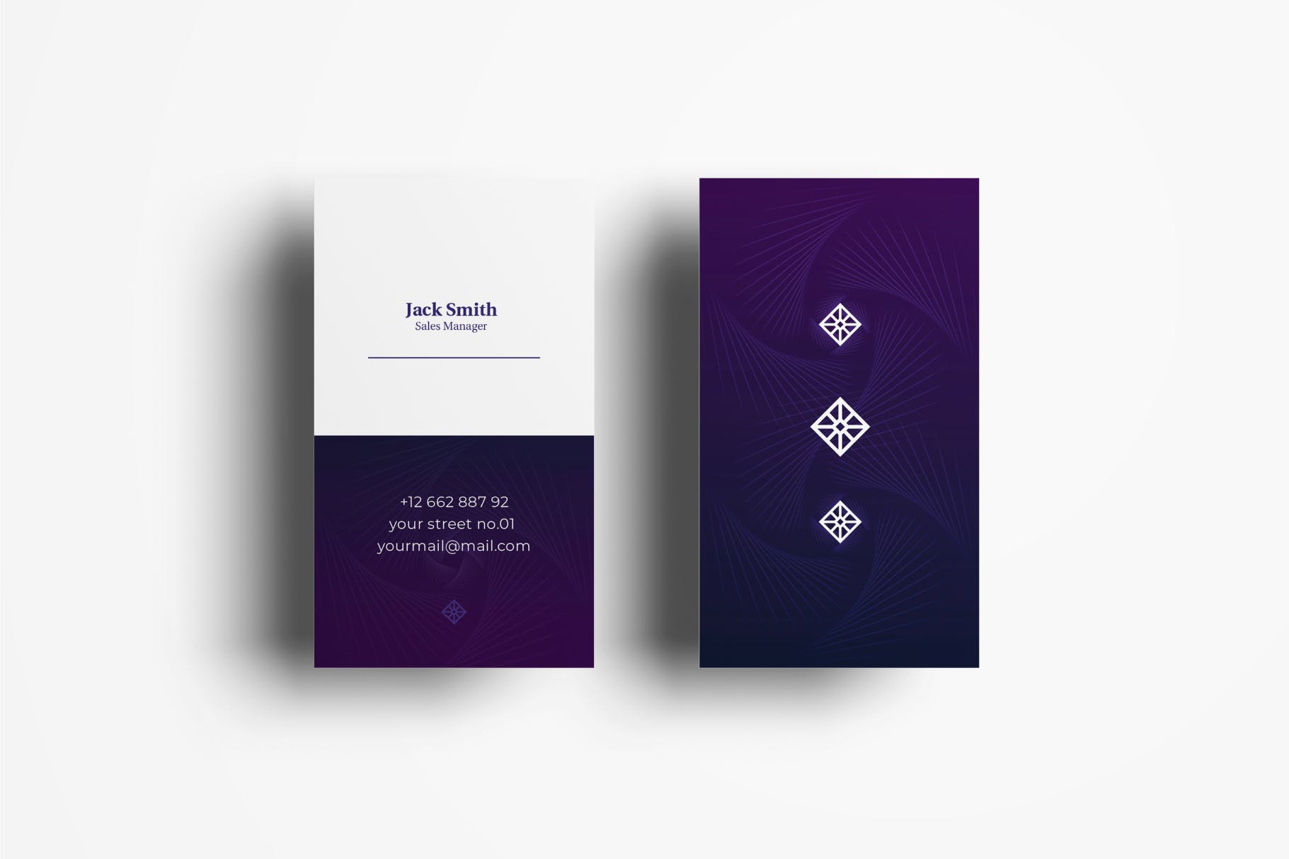 竖版印刷企业素材库精选名片模板v62 Business Card Template.v62插图(1)