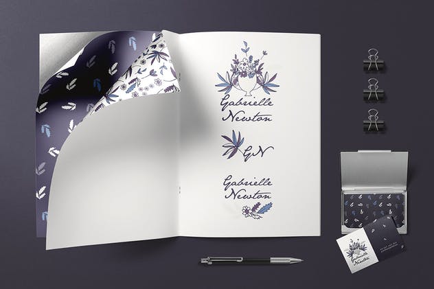 花卉/手绘个性装饰元素品牌Logo设计模板 Personal Branding Logos插图(2)