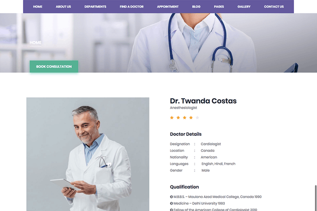 治疗研究所医院网站PSD模板 Medical: Treatment Institute Hospital PSD Template插图(5)