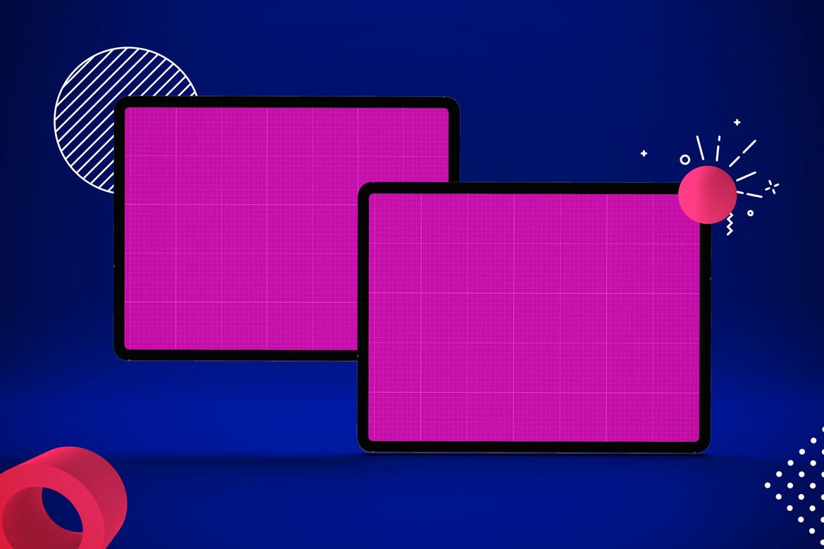 iPad Pro平板电脑UI设计屏幕预览效果图样机 Abstract iPad Pro Mockup插图(14)