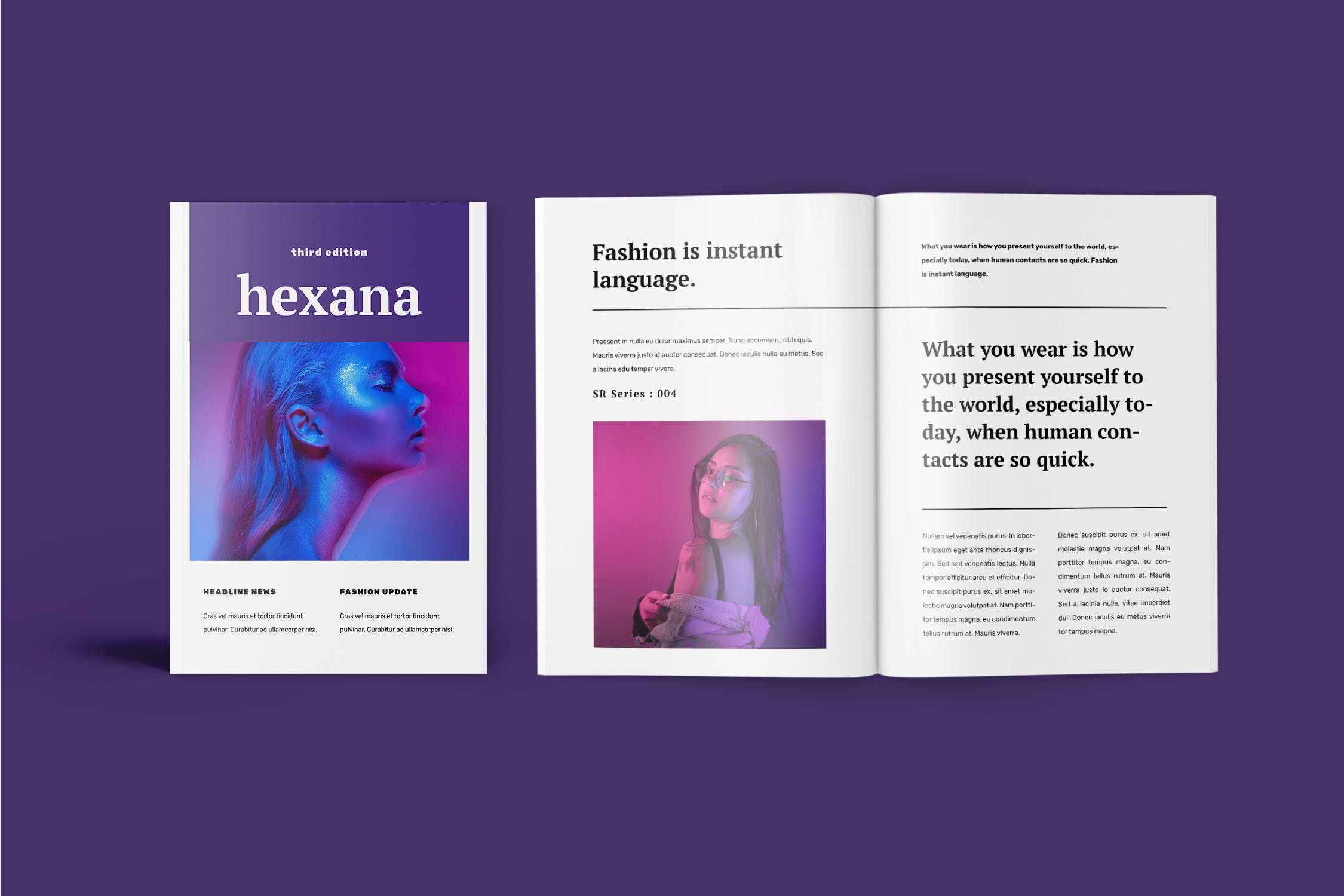 时尚潮牌产品画册设计模板 Hexana Fashion Lookbook Catalogue插图