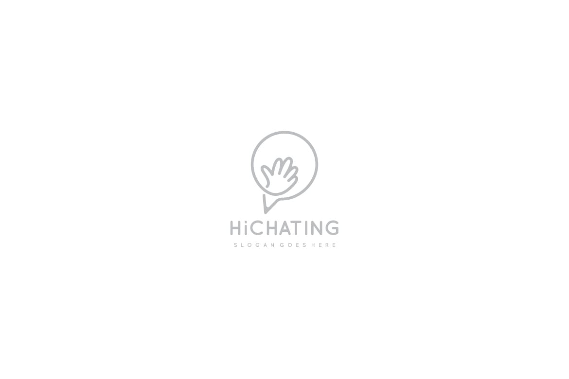 聊天社交工具Logo设计素材库精选模板 Chat Logo插图(2)