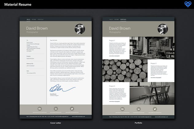 三套简洁求职简历模板 Material Resume插图(3)